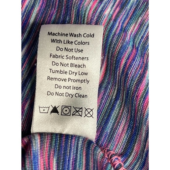 RBX Performance Womens Space-dye Multi-color Activewear Workout V-Neck Top Large - Picture 9 of 9